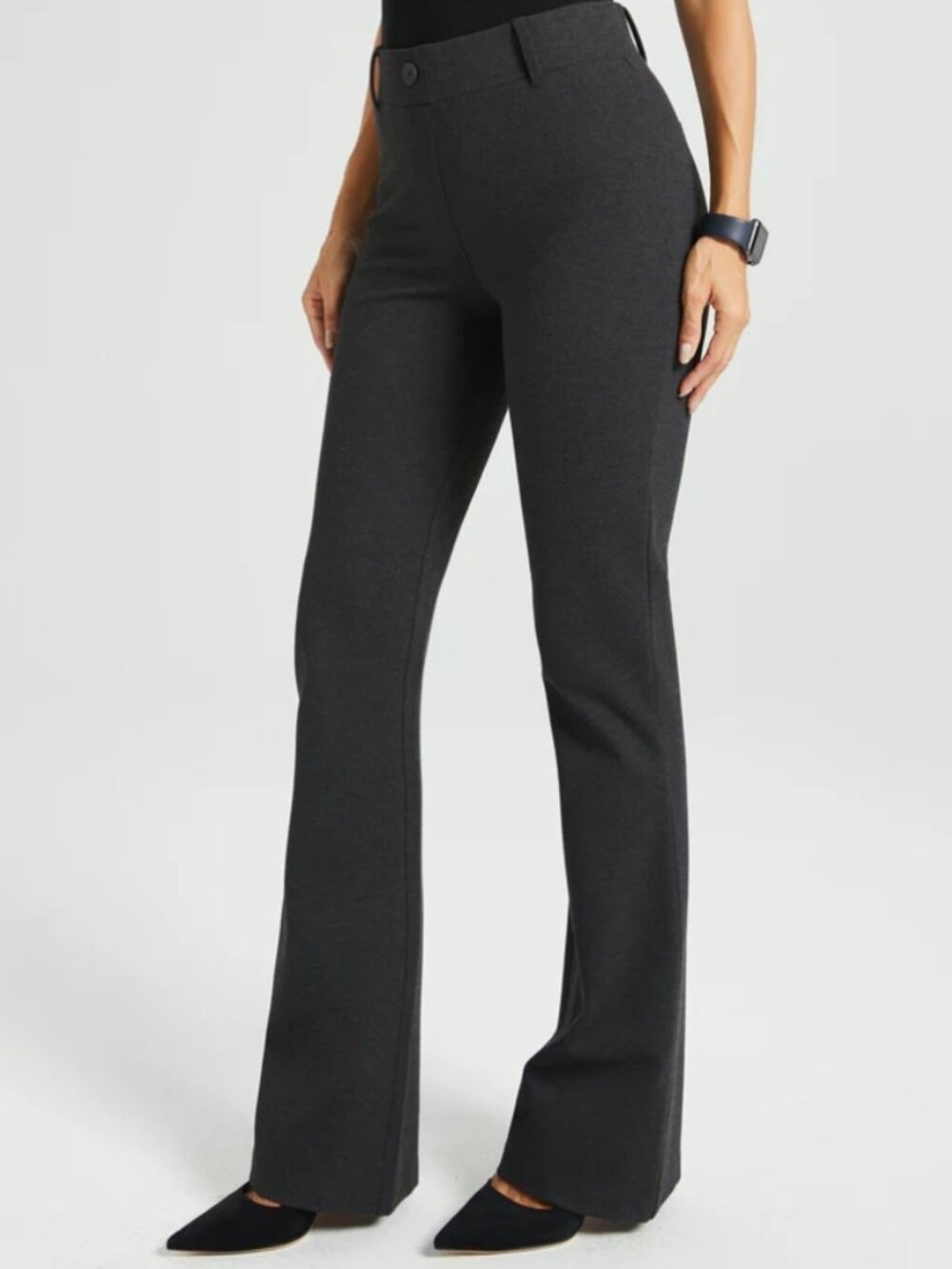 New Betabrand Bootcut Classic DPYP Dress Pant Yoga Pants Charcoal XL Long Tall